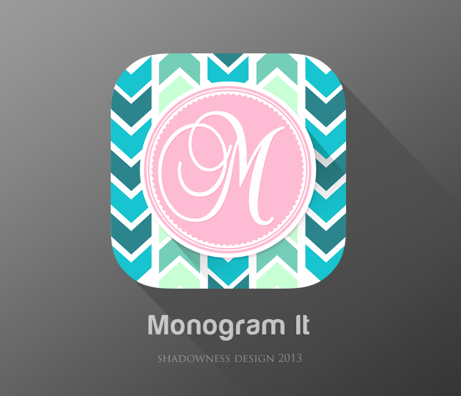 Icon flat app ios ios7 UI ux monogram