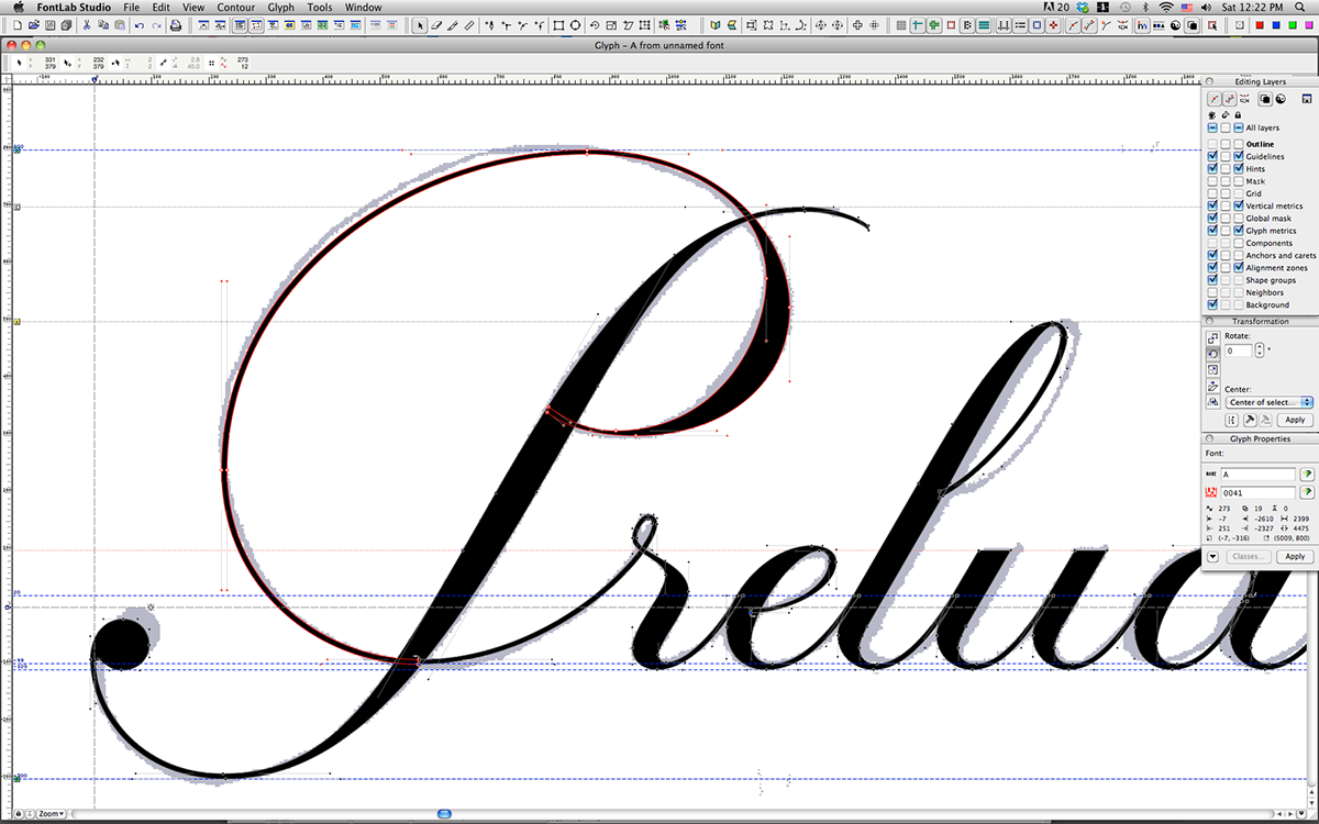 Adobe Portfolio logotype design  hand lettering  FontLab Studio