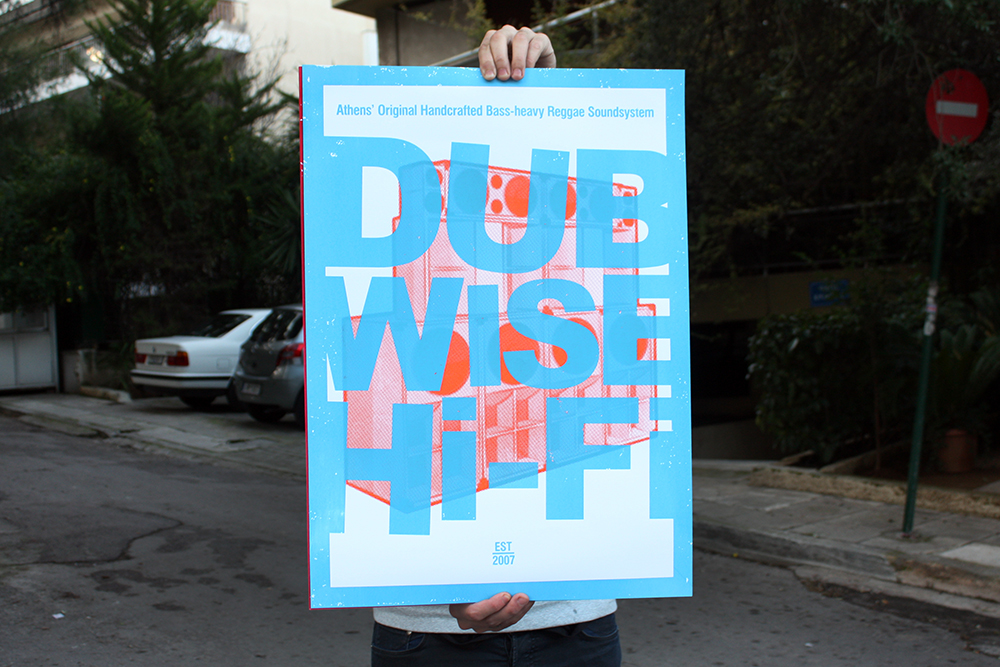 dub wise dub indivisuals poster fluo silkscreen