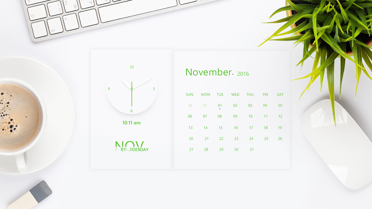 UI calendar design clean clock workspace daily ui daily simple