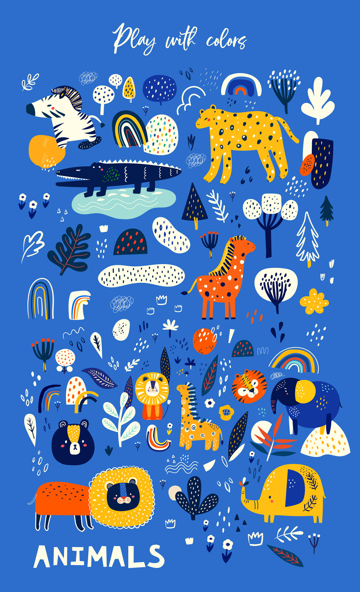 animals baby pattern  Cartoon Illustration childish pattern fabric pattern kids apparel kids design kids pattern seamless pattern surface design