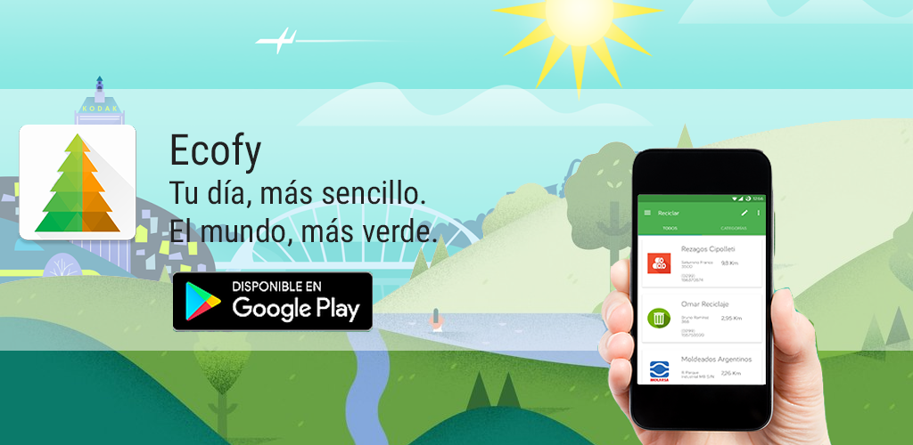 Ecology android mobile app Website material design