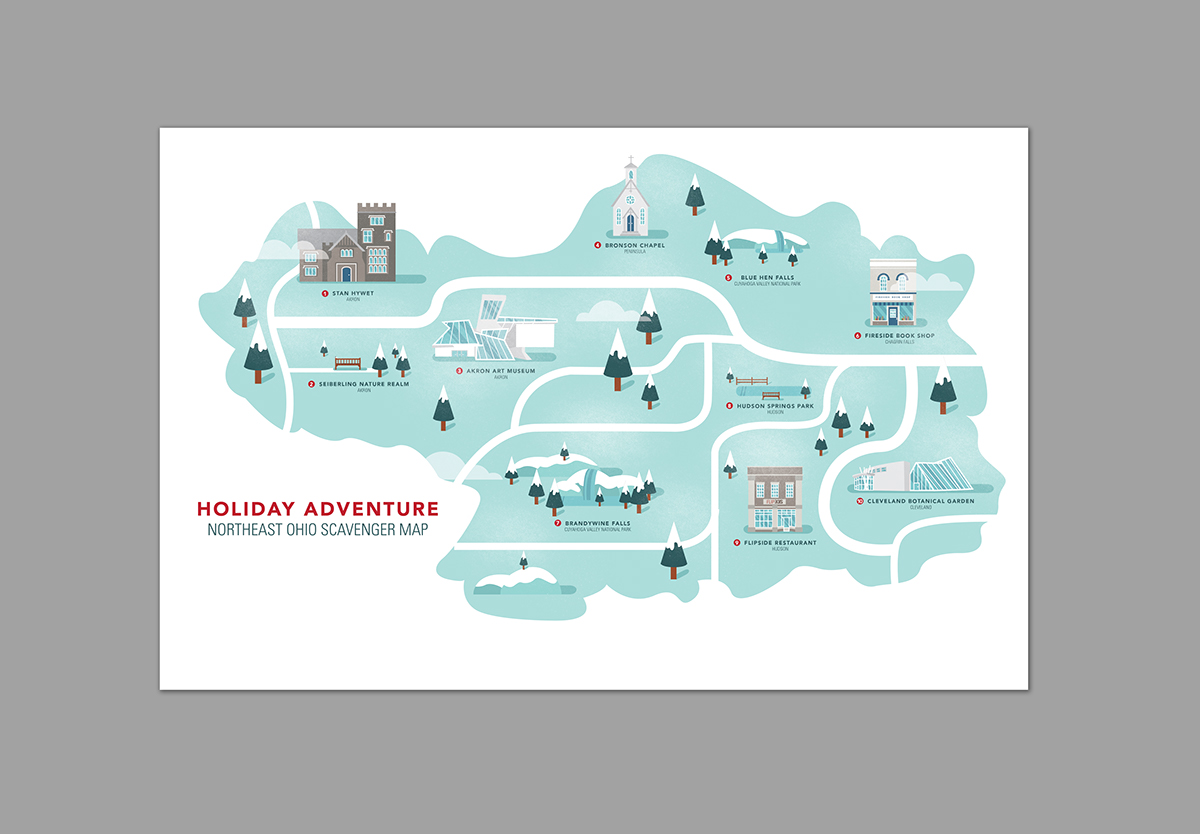 Holiday map Scavenger buildings Icon