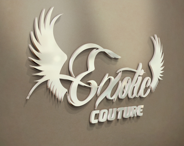 logo deisgn  exotic  couture  branding  graphic design  fashion  Print Media  logo  pakistan  islamabad
