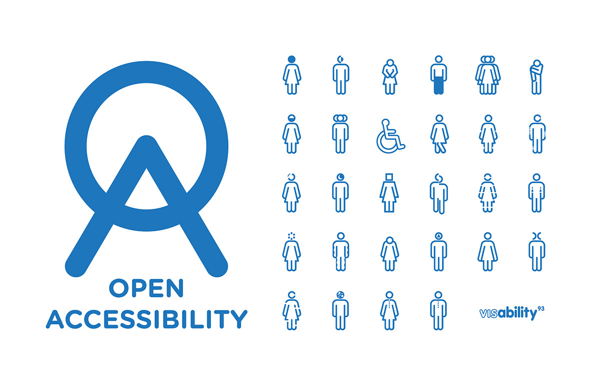 disability disabled Icon symbol wheelchair redesign sign open Accessibility logo