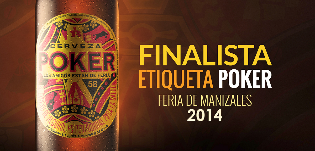 cristian camilo marin diseño visual etiqueta Label beer Poker Manizales gorotea colombia amarillo Icon cerveza yellow bottle cerveza poker