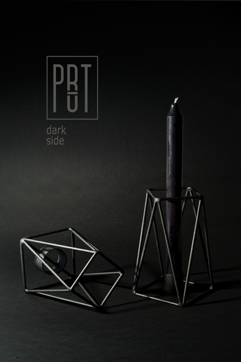 Candle Holders decor tea light Interior black home accessories interior design] candle lighting metal welding weld 3D