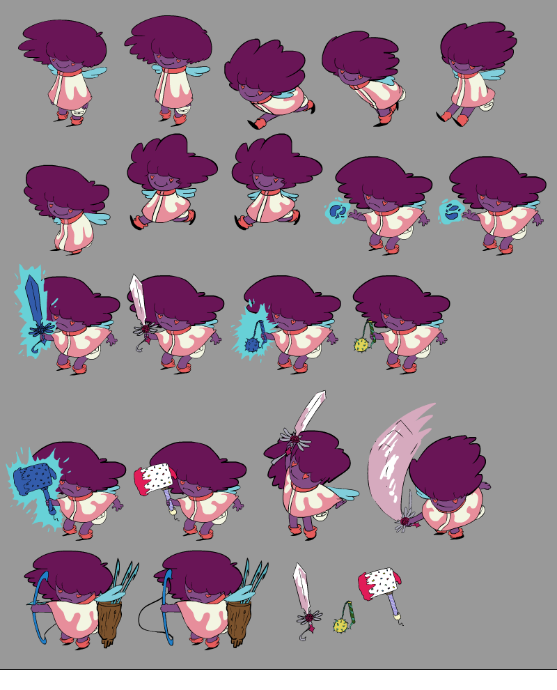 fantasy fairy video game sketches process work