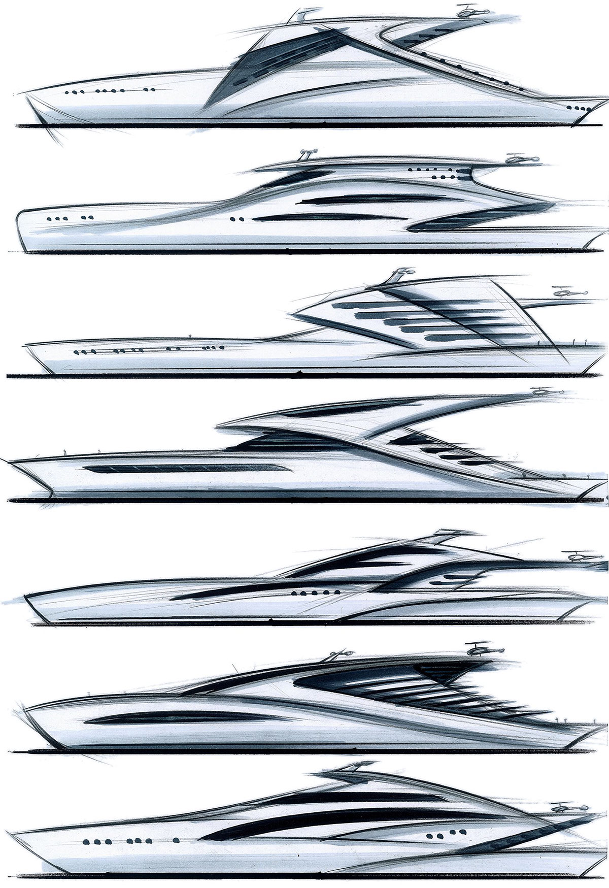 yacht Transportation Design Vehicle Design sketching boat