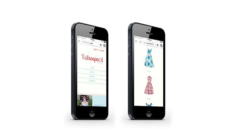 Website Design e-commerce online store brand refresh Retrospec'd vintage custom type