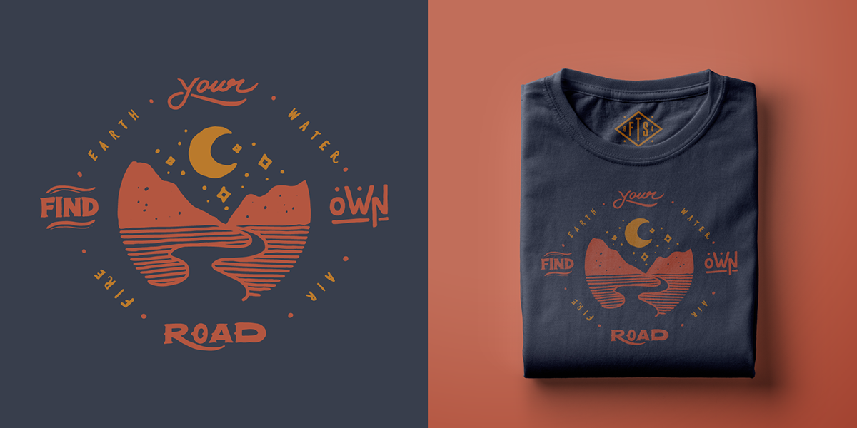 "Find your own road" - T-Shirt illustrations for Mudo Fts64.