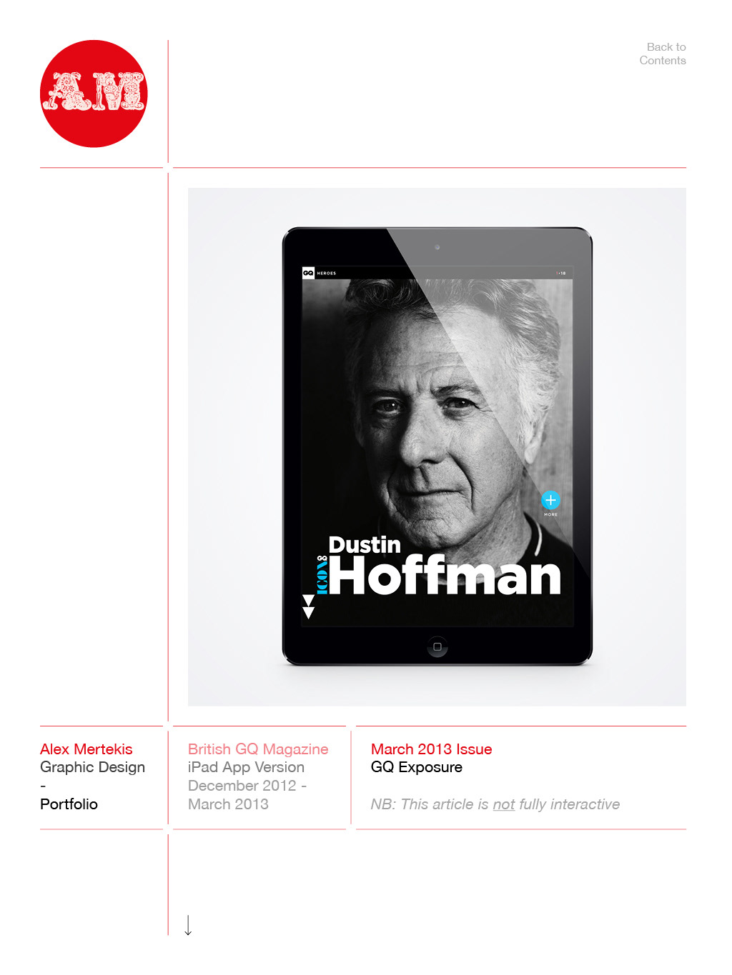 magazine tablet iPad editorial graphic design GQ BRITISH GQ Dustin Hoffman