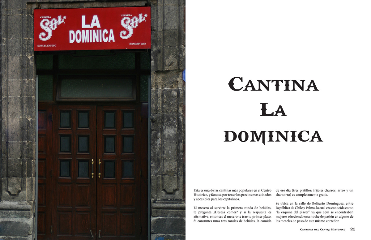 #Cantinas #CentroHistorico #México #diseñoeditorial