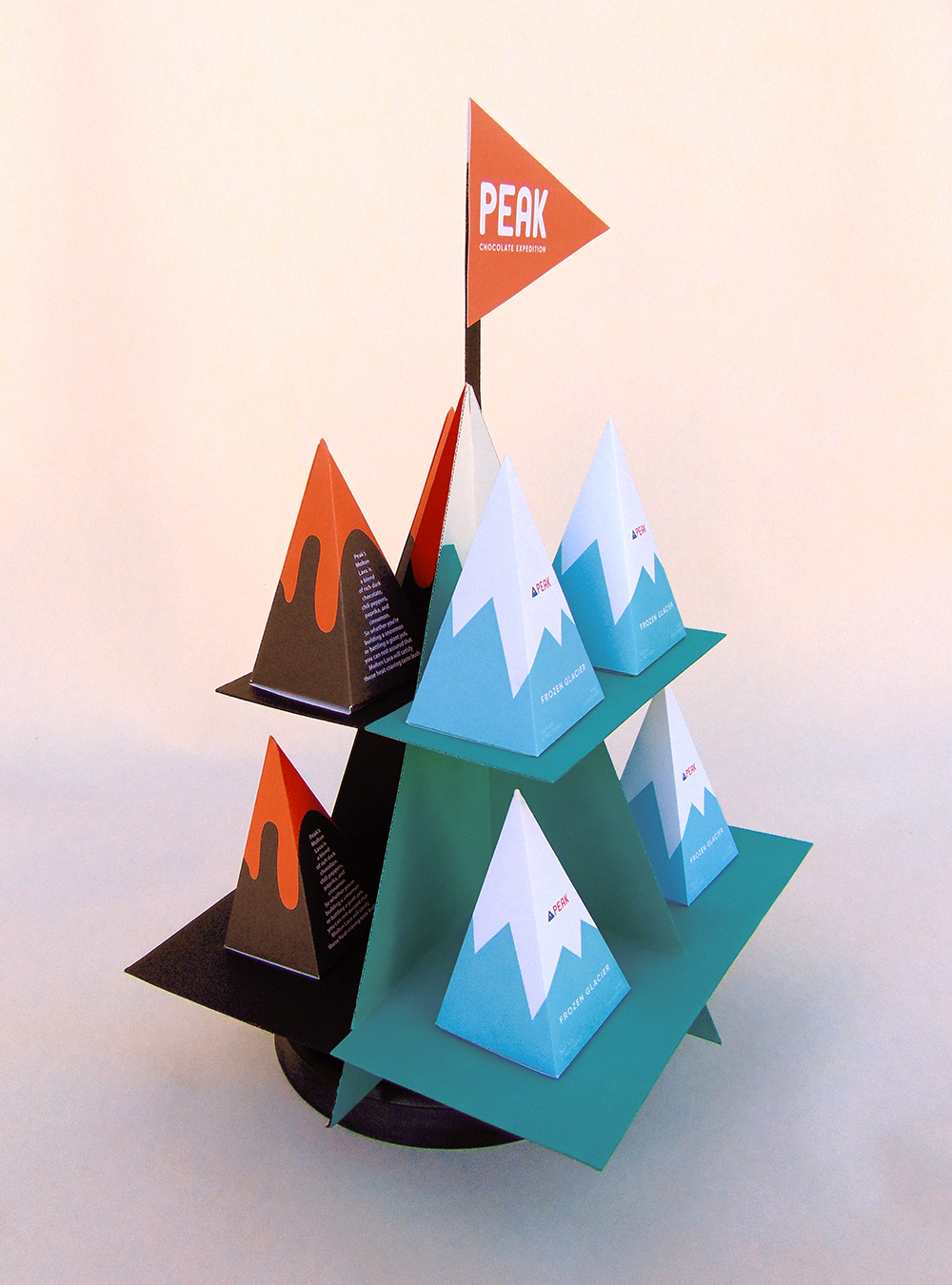 peak chocolate expedition Packaging pyramid triangle lava ice spicy mint