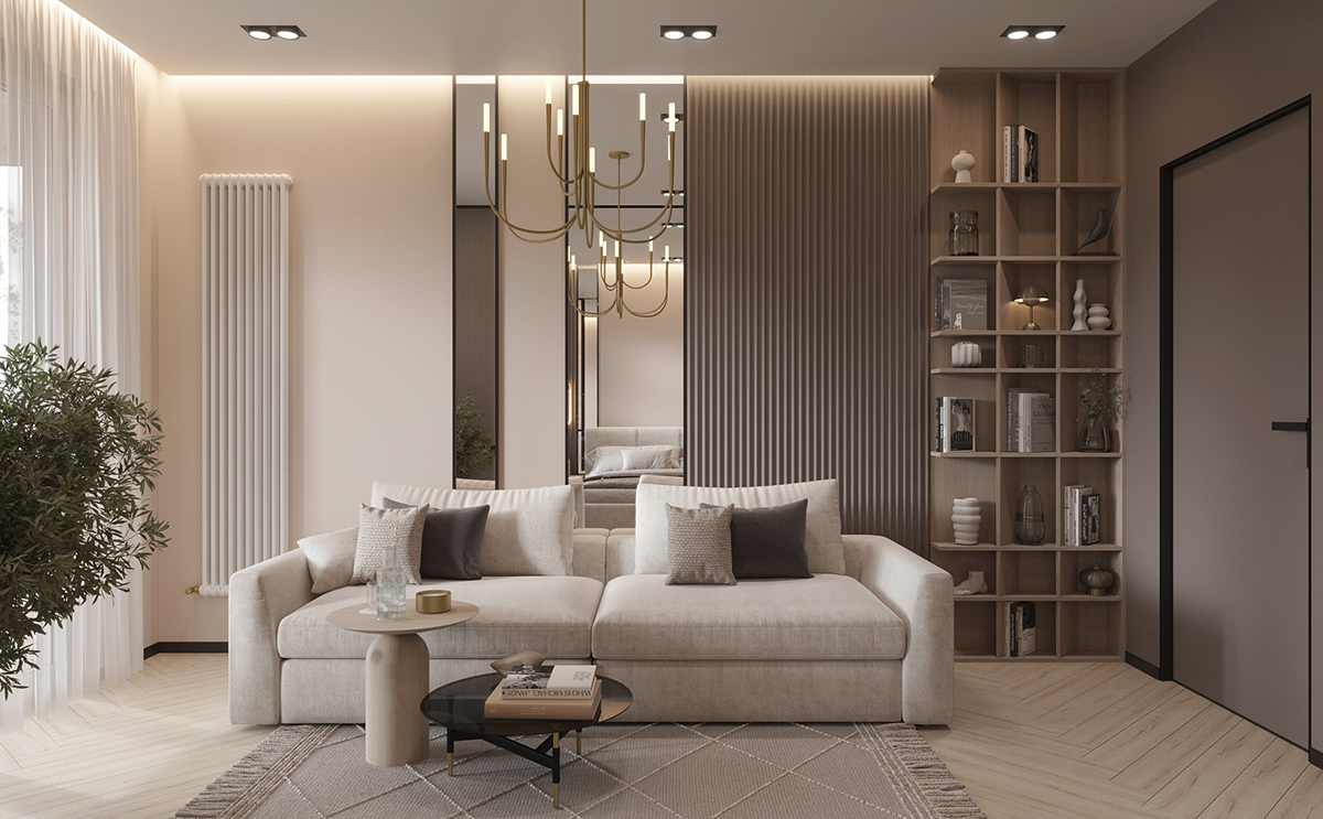 interior design  visualization architecture Render archviz modern apartment kitchen living room bedroom