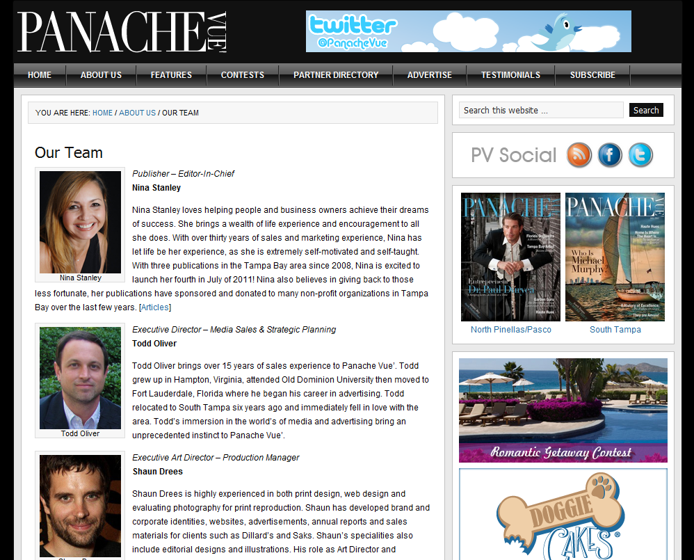Website Panache Vue Panache Vue Magazine magazine tampa Tampa Bay