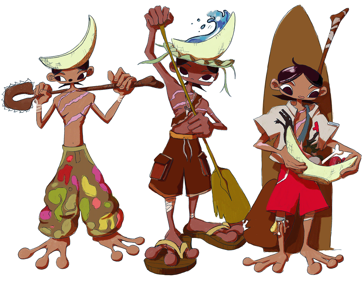Visual Development Character design  concept art animation  Digital Art  ILLUSTRATION  Island Ocean polynesian Character