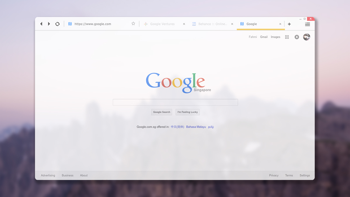 GOOGLE CHROME minimal minimalist redesigned web browser UI ux graphic fast