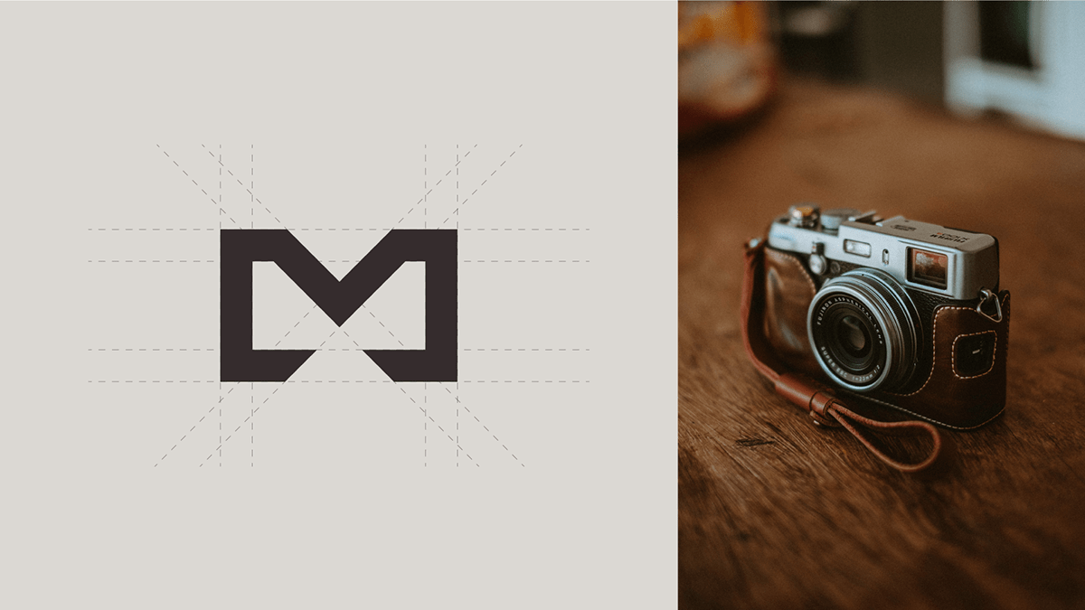 business design leather letter logo logo M Logotype