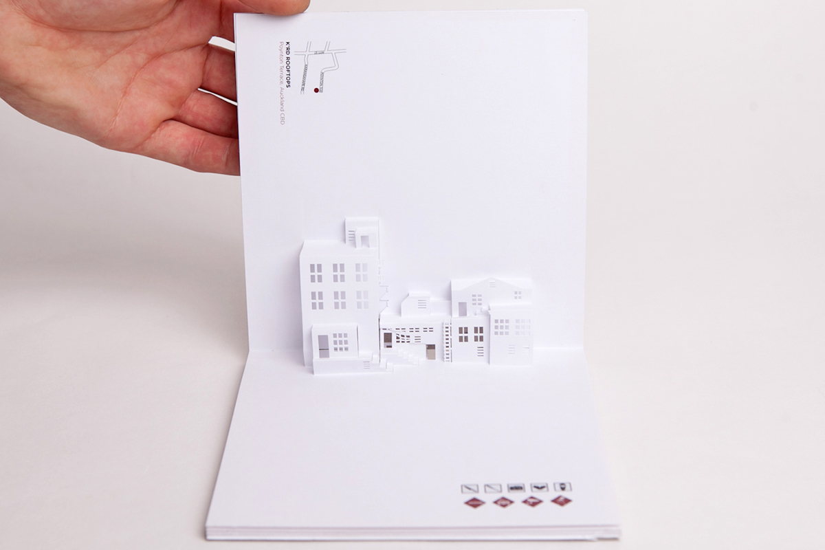 Paper Architecture game of chance pop up navigation wayfinding symbol paper auckland