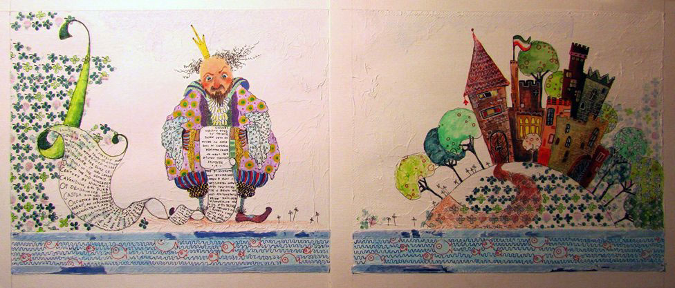 pencils Watercolours sketches pen abstract funny characters