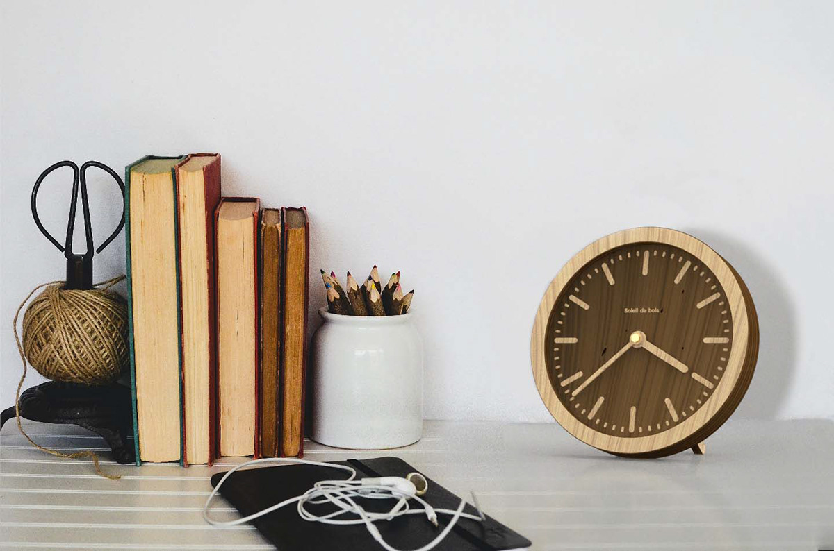 3D clock design keyshot Packaging product design  Render time watch wood