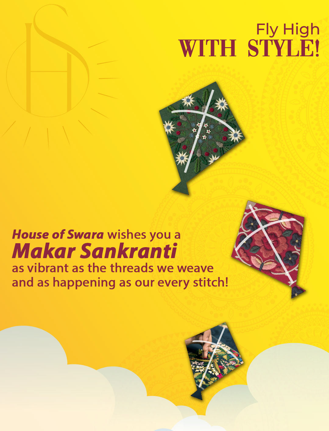 kites Makarsankranti UTTRAYAN clothing brand clothing design Social media post ads festival Graphic Designer