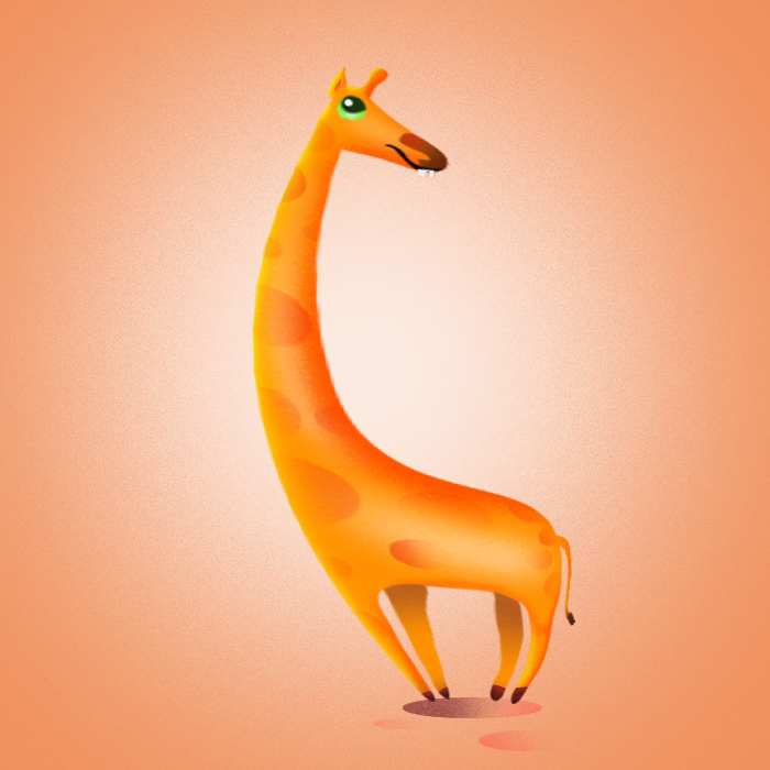 Illustration design animal giraffe vector characterdesign