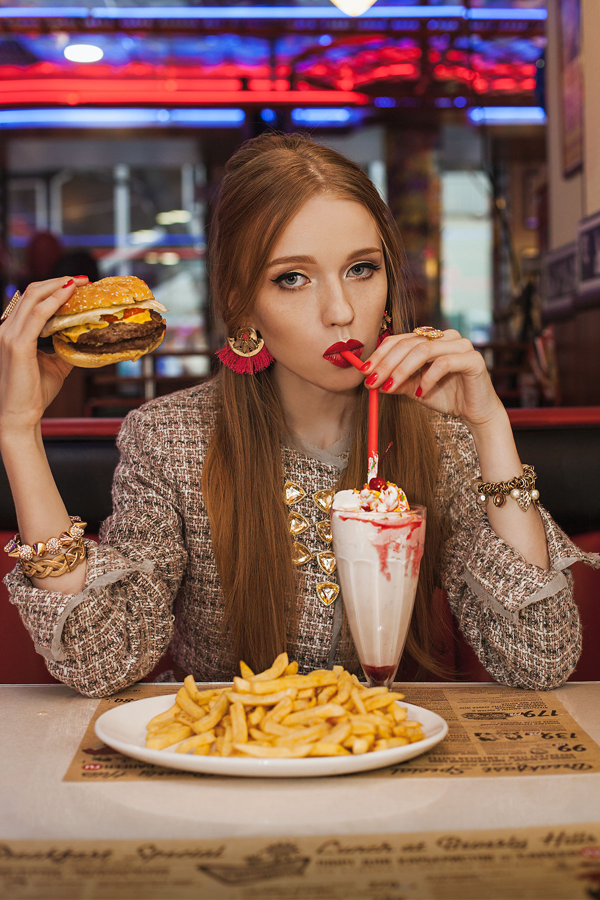 editorial model portrait fashionstyle redhair Food 