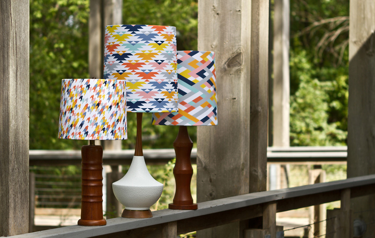 Lamp  lamp shade graphic design Lighting Design  bright Colourful  multi-coloured