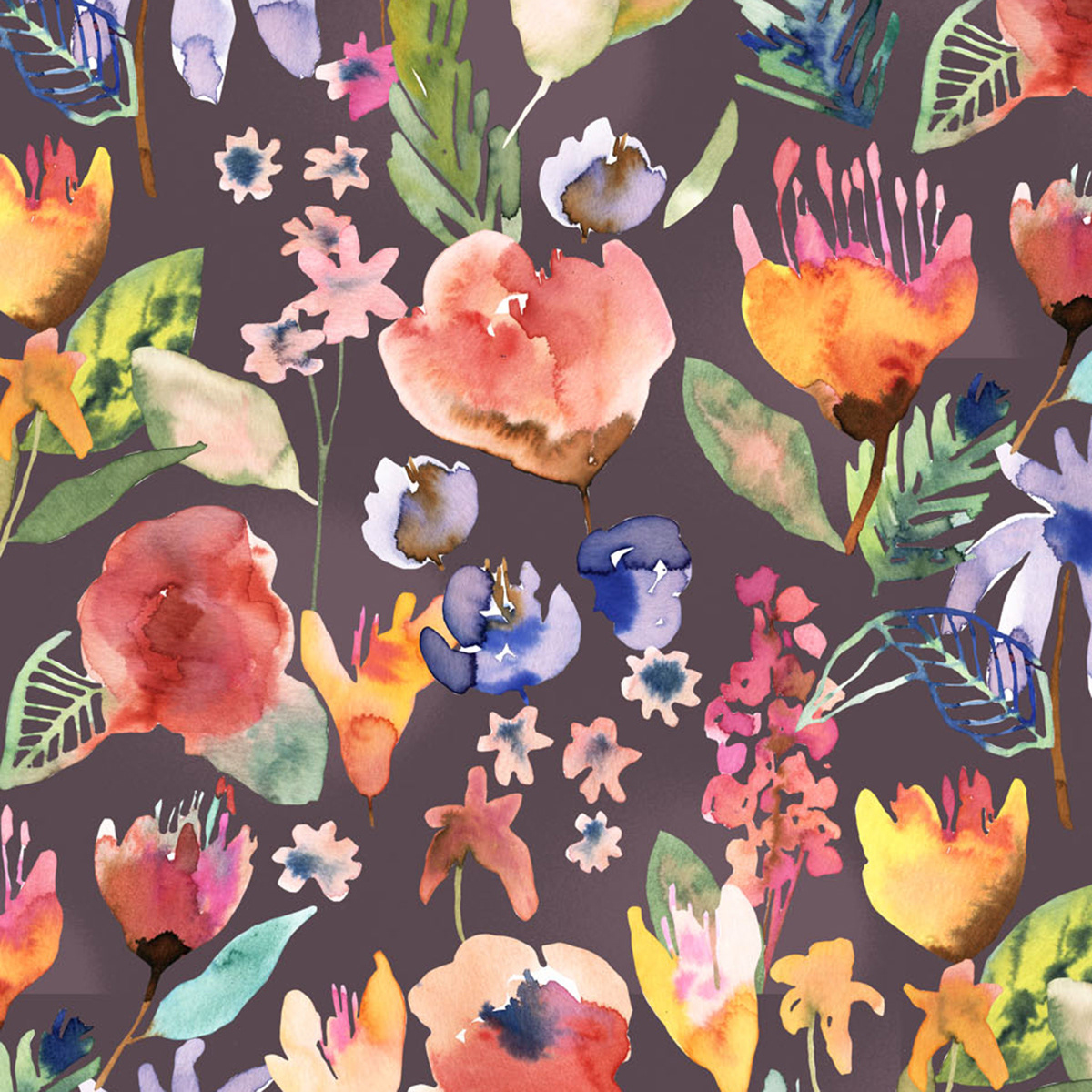 Textiles Watercolours hand drawing floral textures print pattern textile designer ILLUSTRATION 