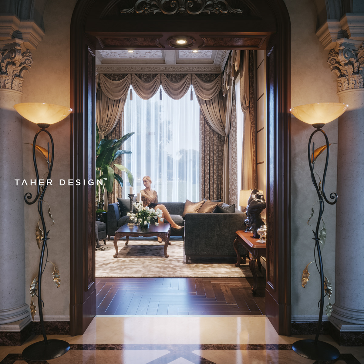 taher design Taher Studio muhammad taher architecture Classic interior design  interior designer luxury mansion Villa