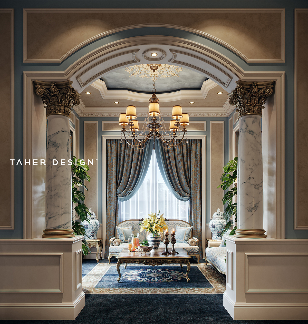 architecture bedroom Classic interior design  luxury Luxury Design master bedroom mohamed taher taher design Taher Studio