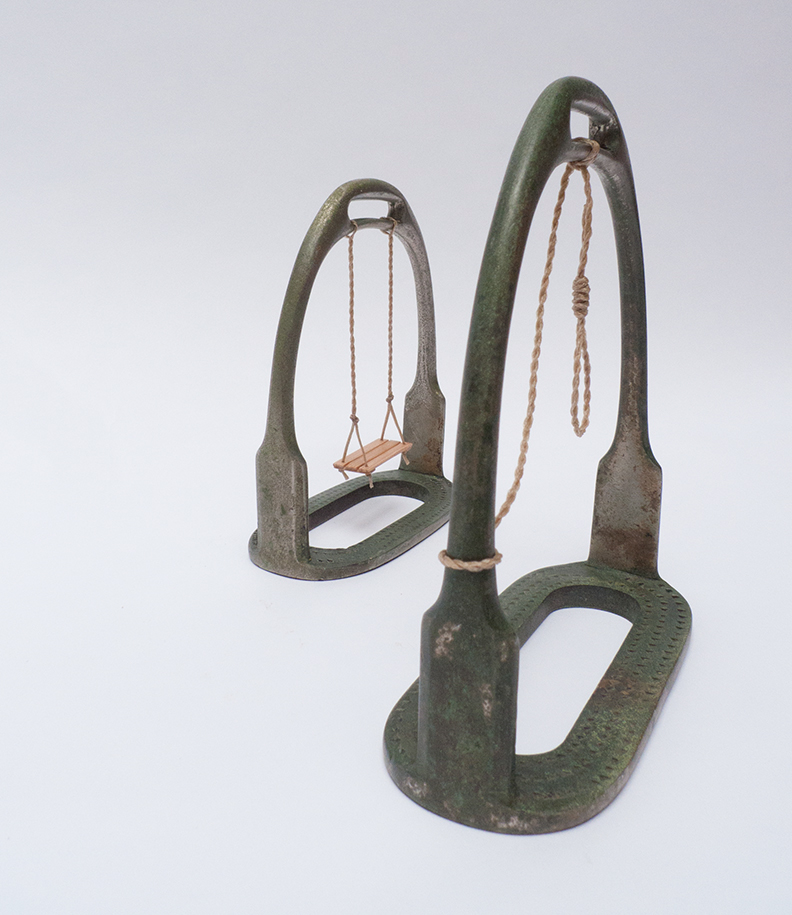 Adobe Portfolio dawn to dusk madeinconstantine constantine zlatev Stirrups noose swing brass TWINE sculpture