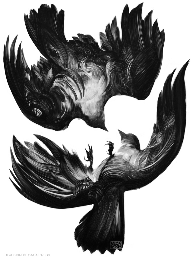 Adobe Portfolio book cover novel wendig birds bird mockingbird blackbird cormorant gritty crime jacket