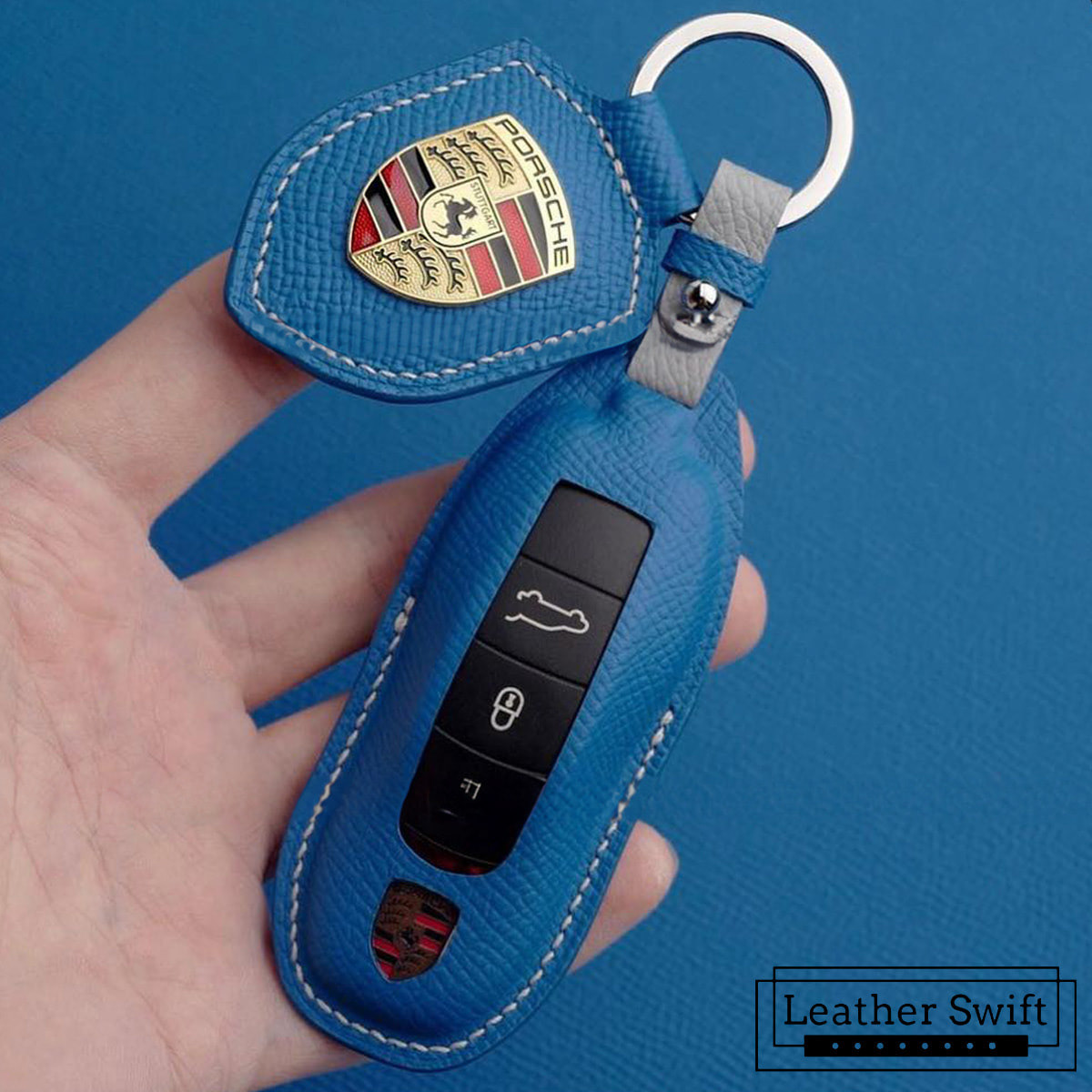 leather Wallet Card FOBs key fob Porsche key fob