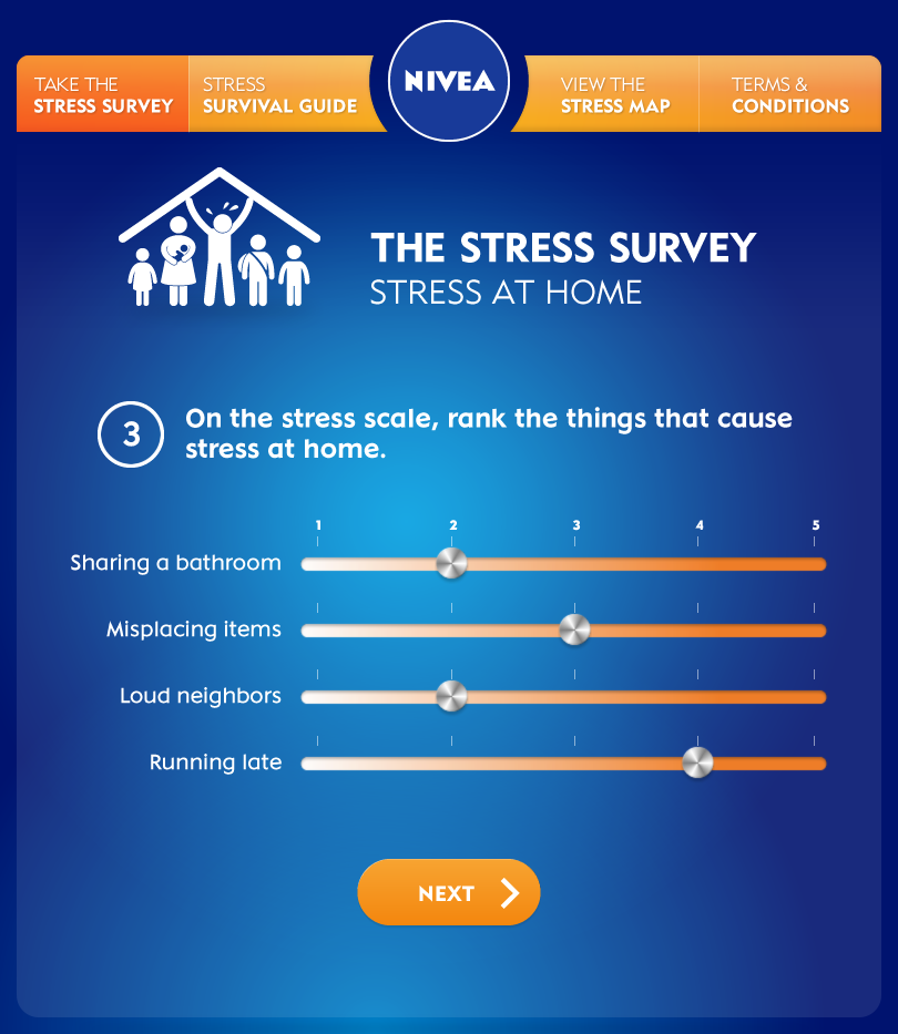 UI ux Nivea stress protect stress infographic survey social middle east