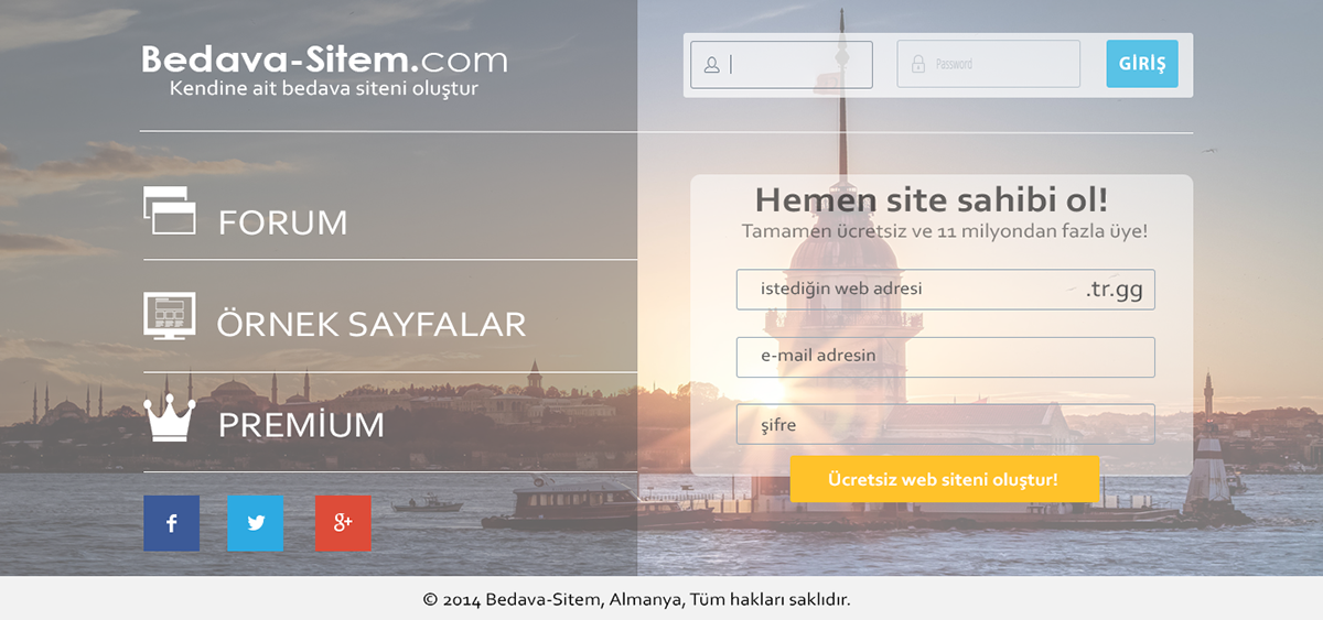 Bedava-Sitem tr.gg redesign concept freewebsite Web Webdesign design