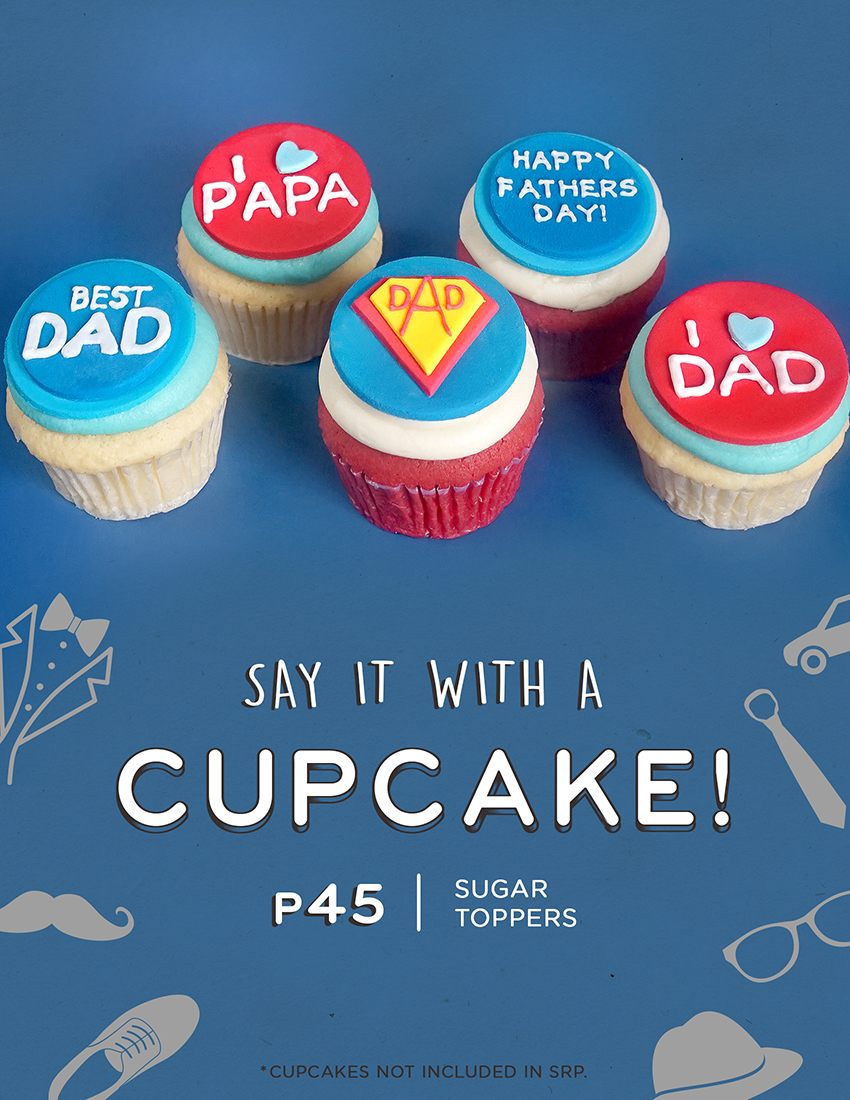 print poster Promotion catalog Catalogue Father's Day father cupcake cupcakes cake
