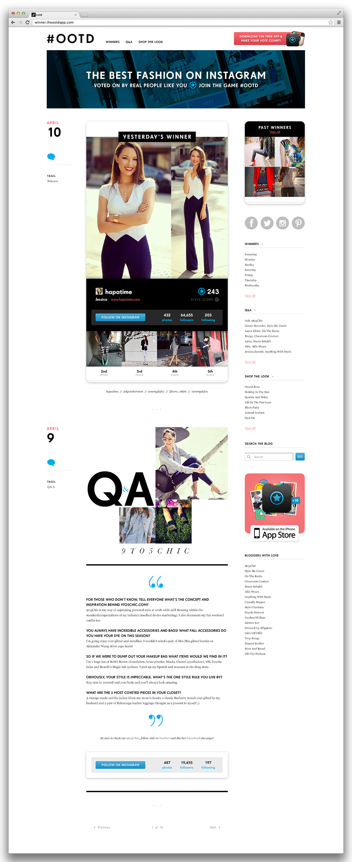 #ootd GTIO Website app desktop mobile Blog smartphone iphone Responsive