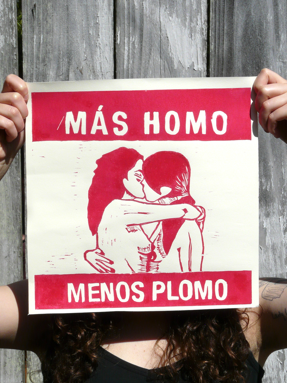 activism printmaking linocut poster colombia Equal Marriage Matrimonio Igualitario afiche Actvismo grabado linoleo