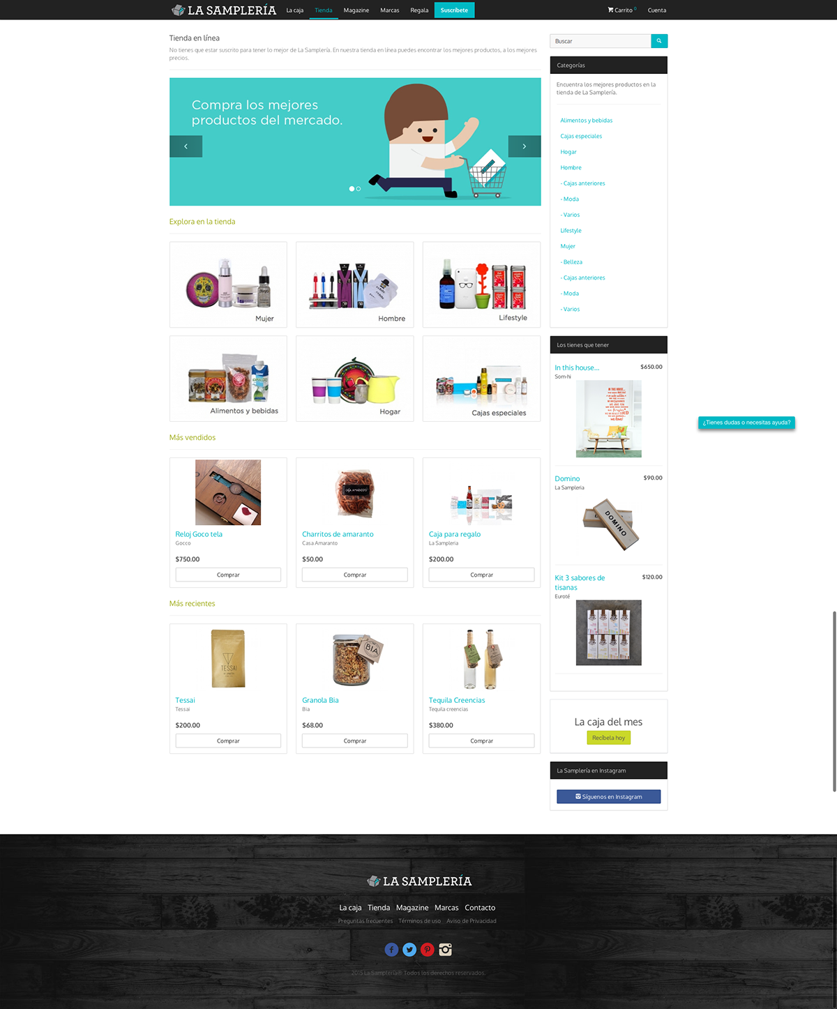 sampleria cool trend box surprise amazing design visual webpage mexico colors