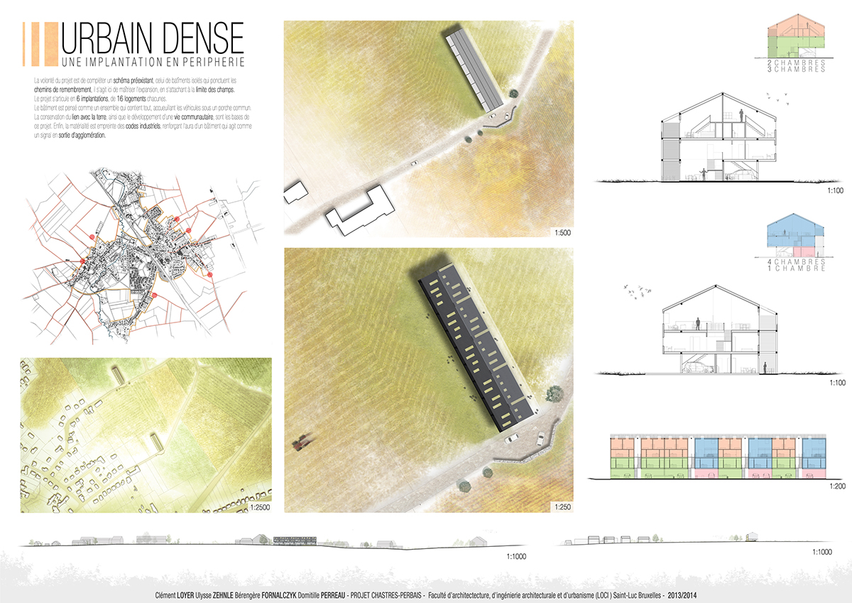 Chastre Perbais housing Campaign housing bruxelles brussels saint-luc Space design arch 3D modeling belgium Architectural Vizualisation