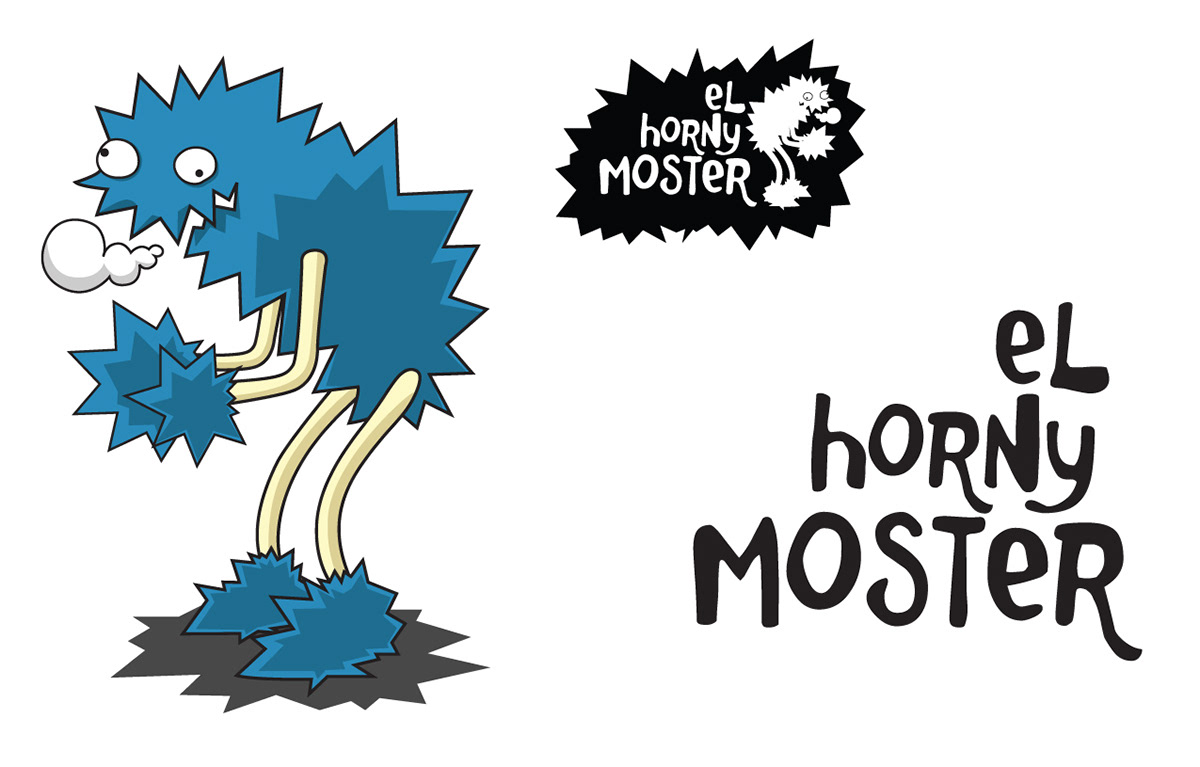 dj horny moster monster blue Fun Hot party rave electronic techno minimal