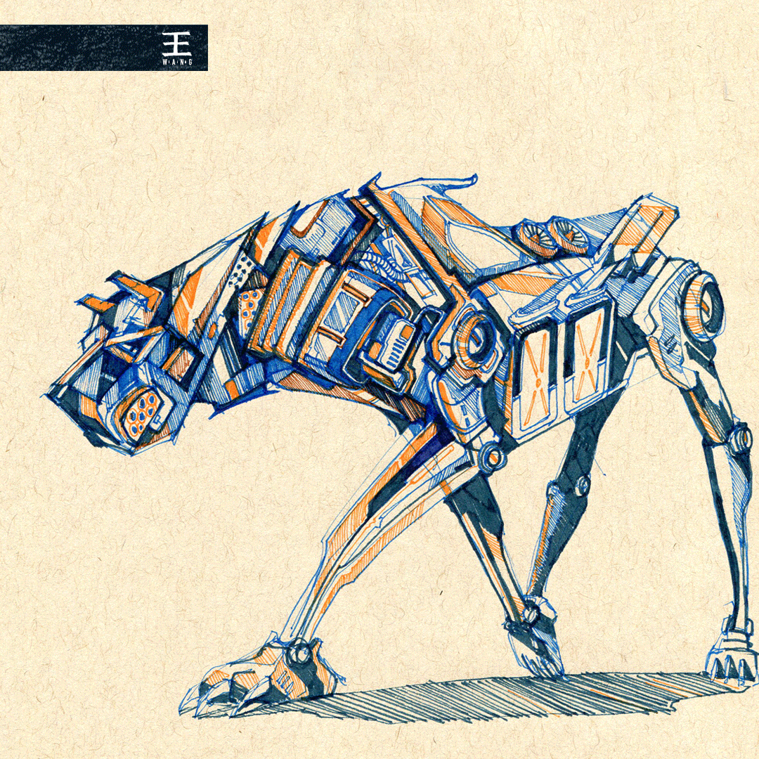 robohound dog Cyborg robot MOVING