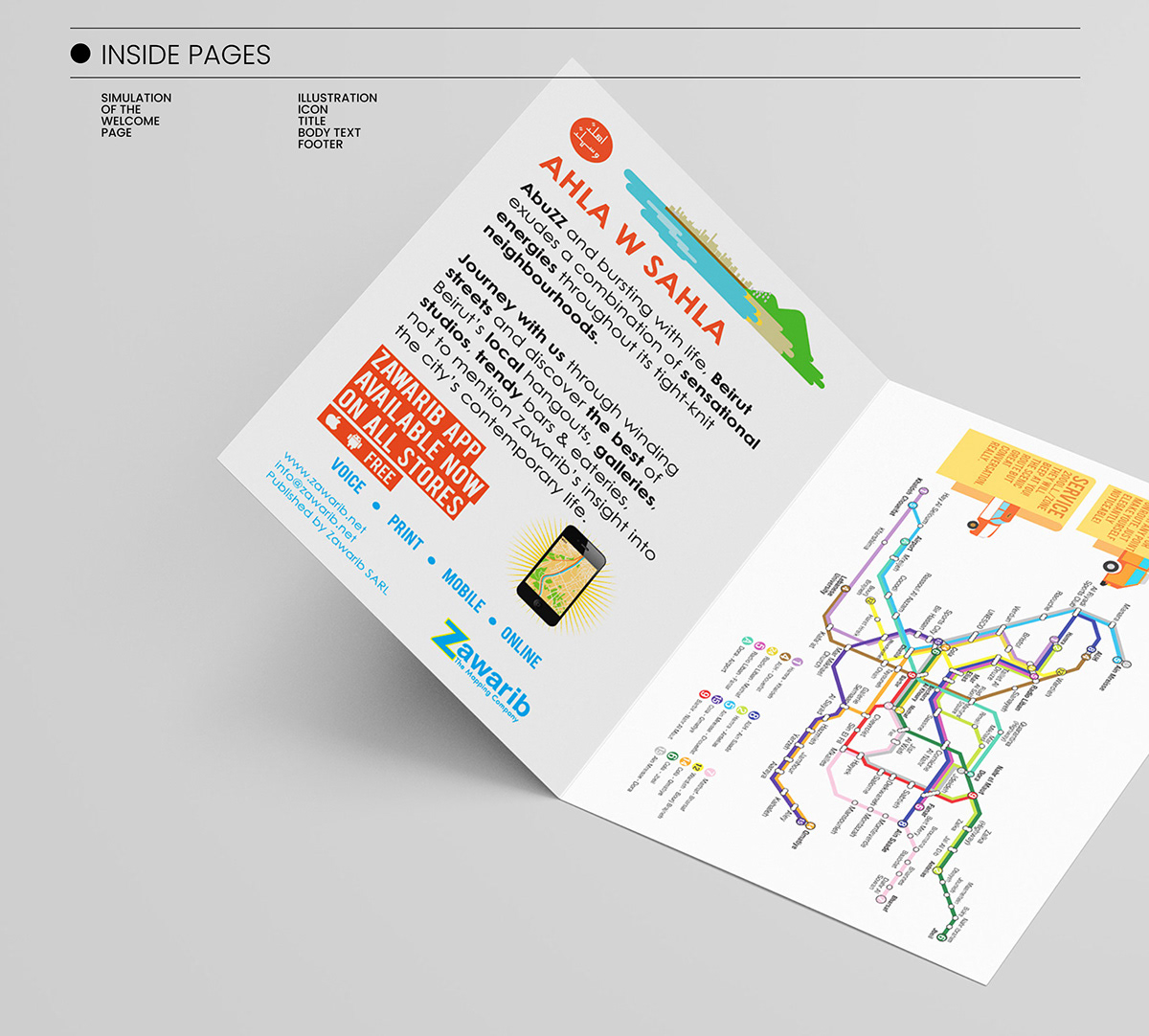 Mapping maps zawarib Beirut Guide graphics Cartooning  coverdesign cover design