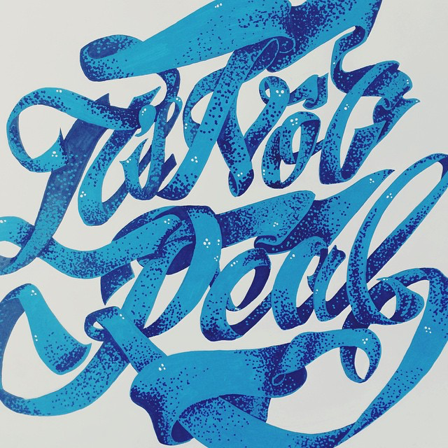 lettering Hand Typography HAND LETTERING ribbon shading