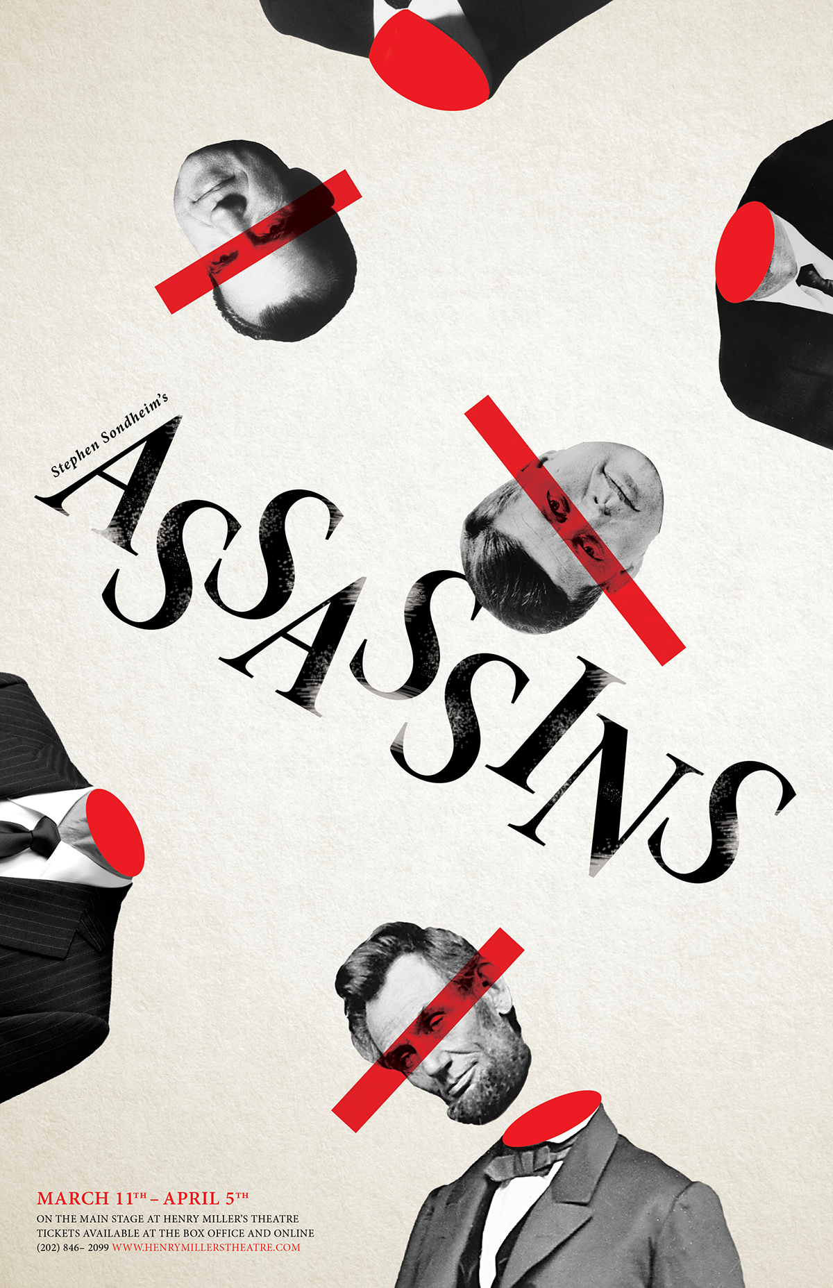 poster Musical play stephen sondheim assassins presidents Theatre theater 
