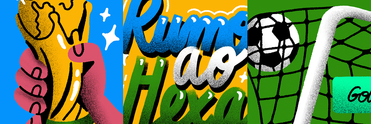 artwork Brasil Brazil FIFA World Cup futebol ILLUSTRATION  Poster Design soccer typography   WorldCup