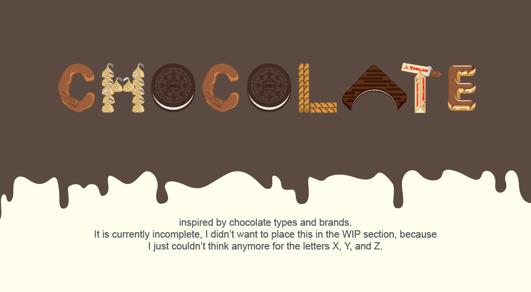 a chocolate font created for no reason. 